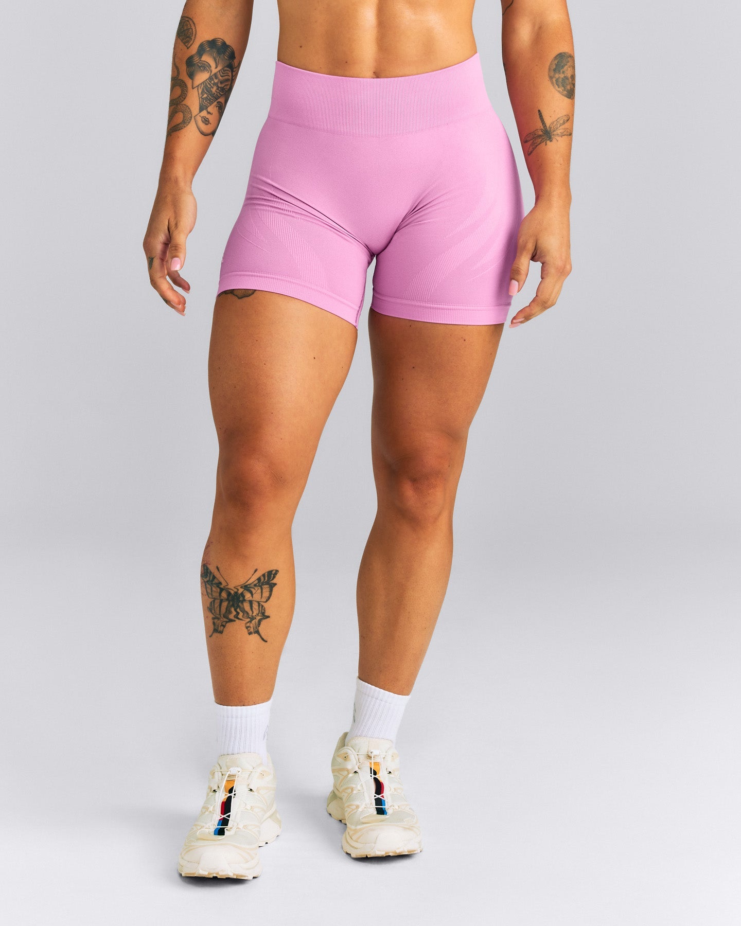 EnhanceLift™ Seamless Mid Rise Shorts New Branding | Rose Pink