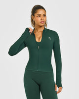 Unified Jacket White Logo | Racing Green