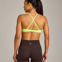 UnifiedMove™ Cross Back Sports Bra with Reflective Logo | Citrus Green