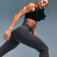 SoftMotion™ Flared Pants with Grey Logo | Ash Grey