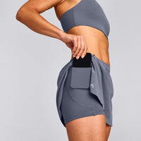AirMove™ Skort with Pockets New Branding | Granite Blue