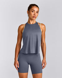 PrecisionMove™ Drop Armhole Tank Top | Granite Blue