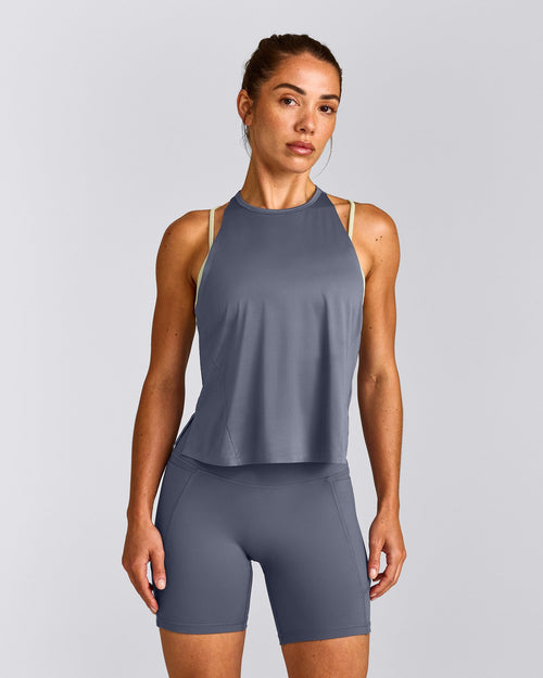 PrecisionMove™ Drop Armhole Tank Top | Granite Blue
