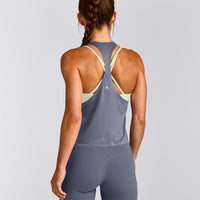 PrecisionMove™ Drop Armhole Tank Top | Granite Blue