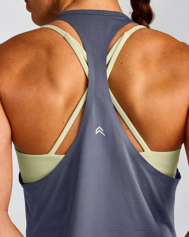 PrecisionMove™ Drop Armhole Tank Top | Granite Blue