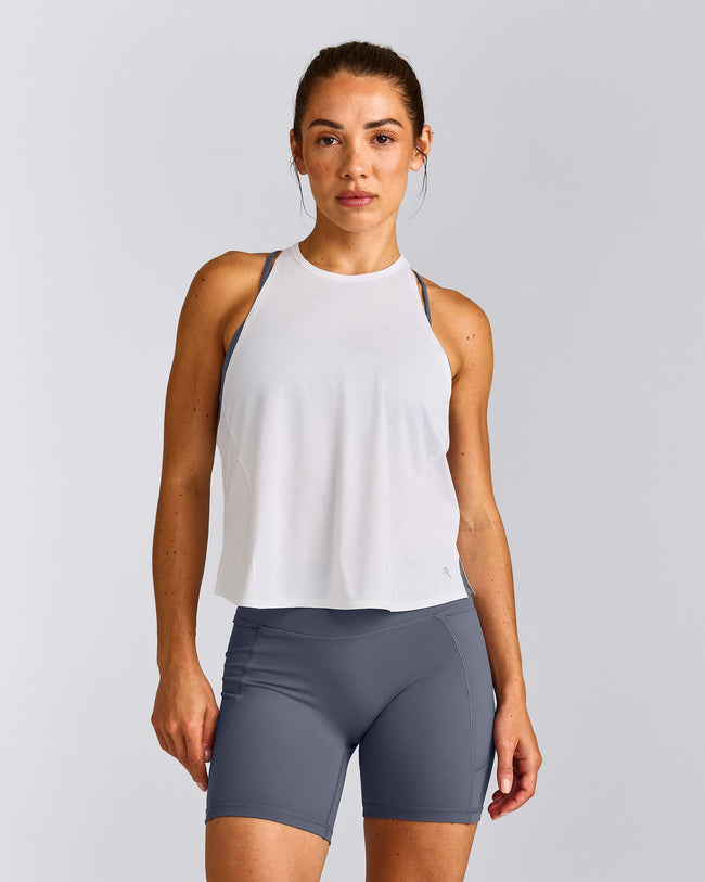PrecisionMove™ Drop Armhole Tank Top | White