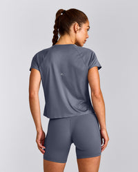 PrecisionMove™ Short Sleeve Top | Granite Blue