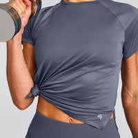 PrecisionMove™ Short Sleeve Top | Granite Blue
