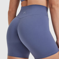 Timeless High Waisted Shorts 6" | Slate Blue