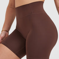 Timeless High Waisted Shorts 6" | Espresso