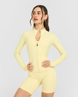 Timeless Jacket with White Logo | Sherbert Yellow