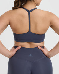 Timeless Square Neck Sports Bra | True Blue