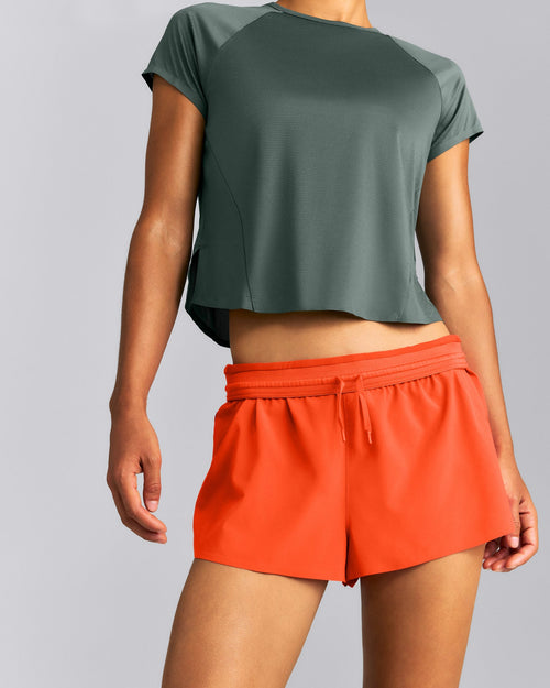 AirMove™ Lined Pocket Shorts 2" | Energy Orange