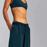 AirMove™ Straight Leg Drawcord Pants | Oil Blue