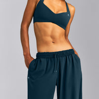 AirMove™ Straight Leg Drawcord Pants | Oil Blue