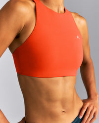 EasyLift™ High Neck Sports Bra New Branding | Vivid Orange