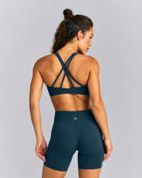 EasyLift™ High Neck Sports Bra New Branding | Dark Oil Blue