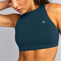 EasyLift™ High Neck Sports Bra New Branding | Dark Oil Blue
