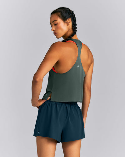 PrecisionMove™ Drop Armhole Tank Top | Dark Shadow Green