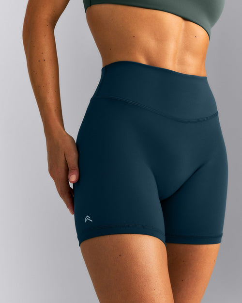 UnifiedMove™ High Waist Shorts 6" | Oil Blue