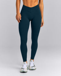 UnifiedMove™ V Front Mid Rise Leggings New Branding | Oil Blue