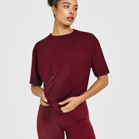 Classic Oversized Lightweight T-Shirt | Rosewood