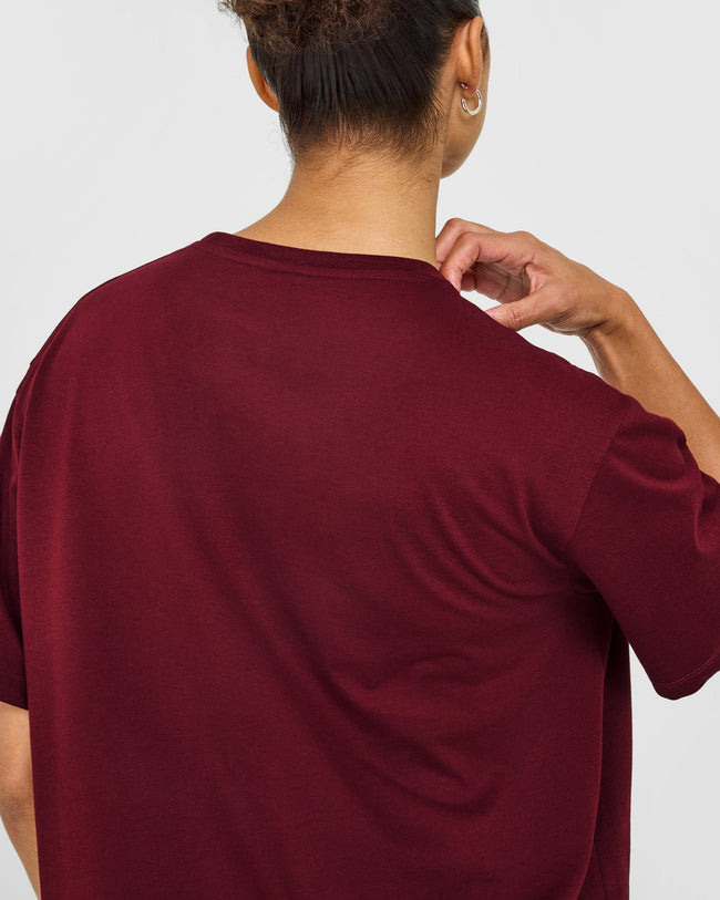Classic Oversized Lightweight T-Shirt | Rosewood