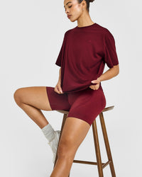 Classic Oversized Lightweight T-Shirt | Rosewood