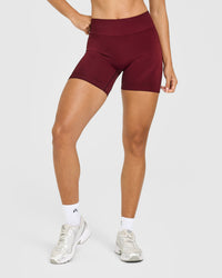 EnhanceLift™ Seamless Shorts with White Logo | Rosewood