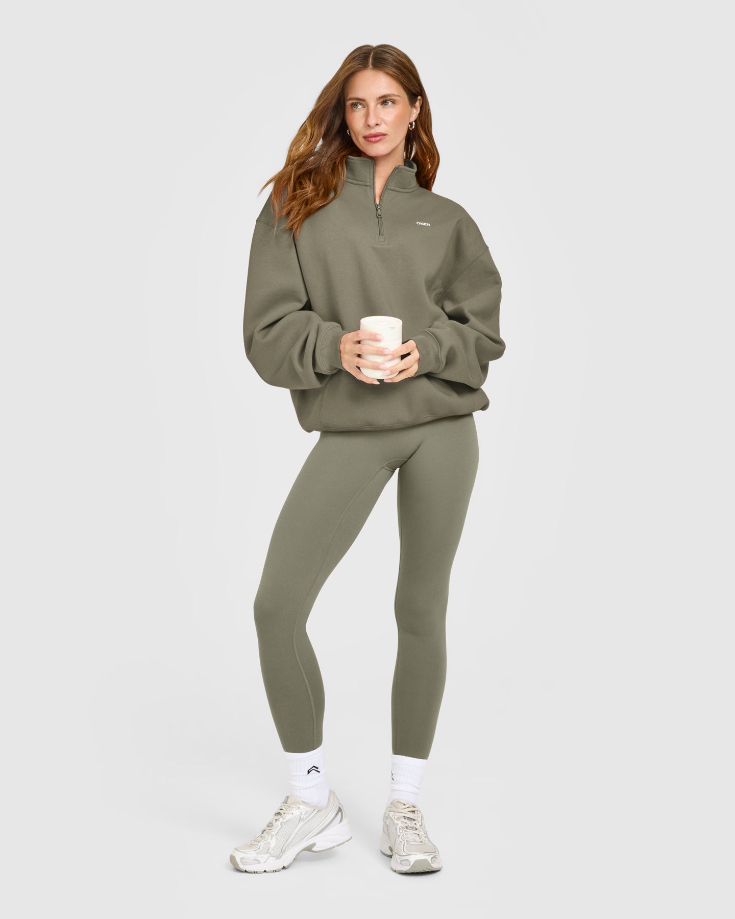 Foundations 1/4 Zip Sweatshirt | Alpine Green