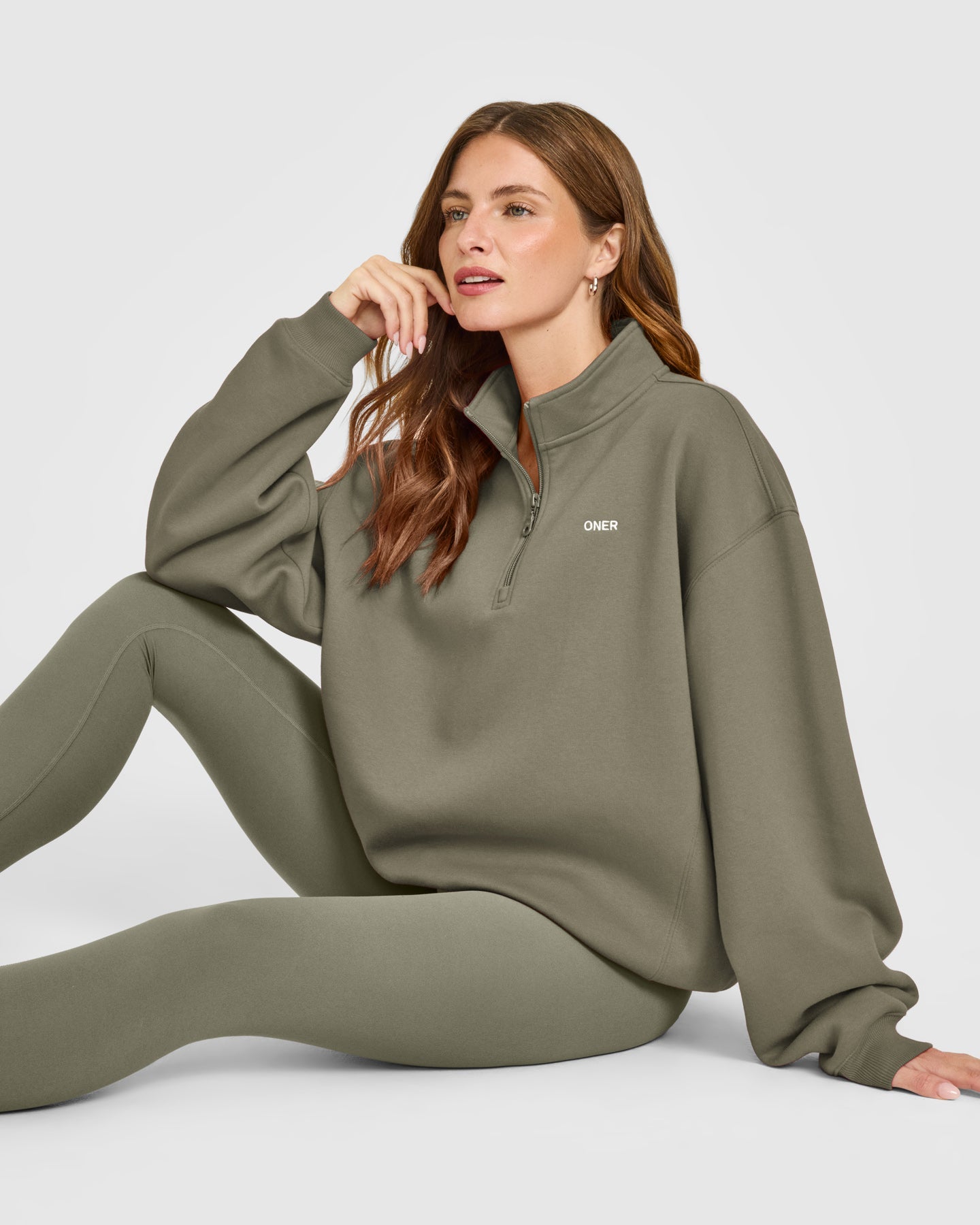 Foundations 1/4 Zip Sweatshirt | Alpine Green