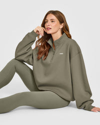 Foundations 1/4 Zip Sweatshirt | Alpine Green
