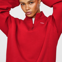 Foundations 1/4 Zip Sweatshirt | Toasted Red