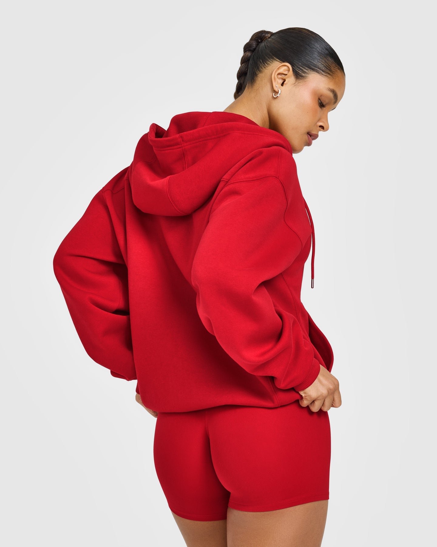 Foundations Zip Through Hoodie | Toasted Red