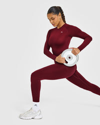 Go To Seamless Fitted Long Sleeve Top | Rosewood