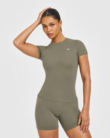 Go To Seamless Fitted Top | Alpine Green