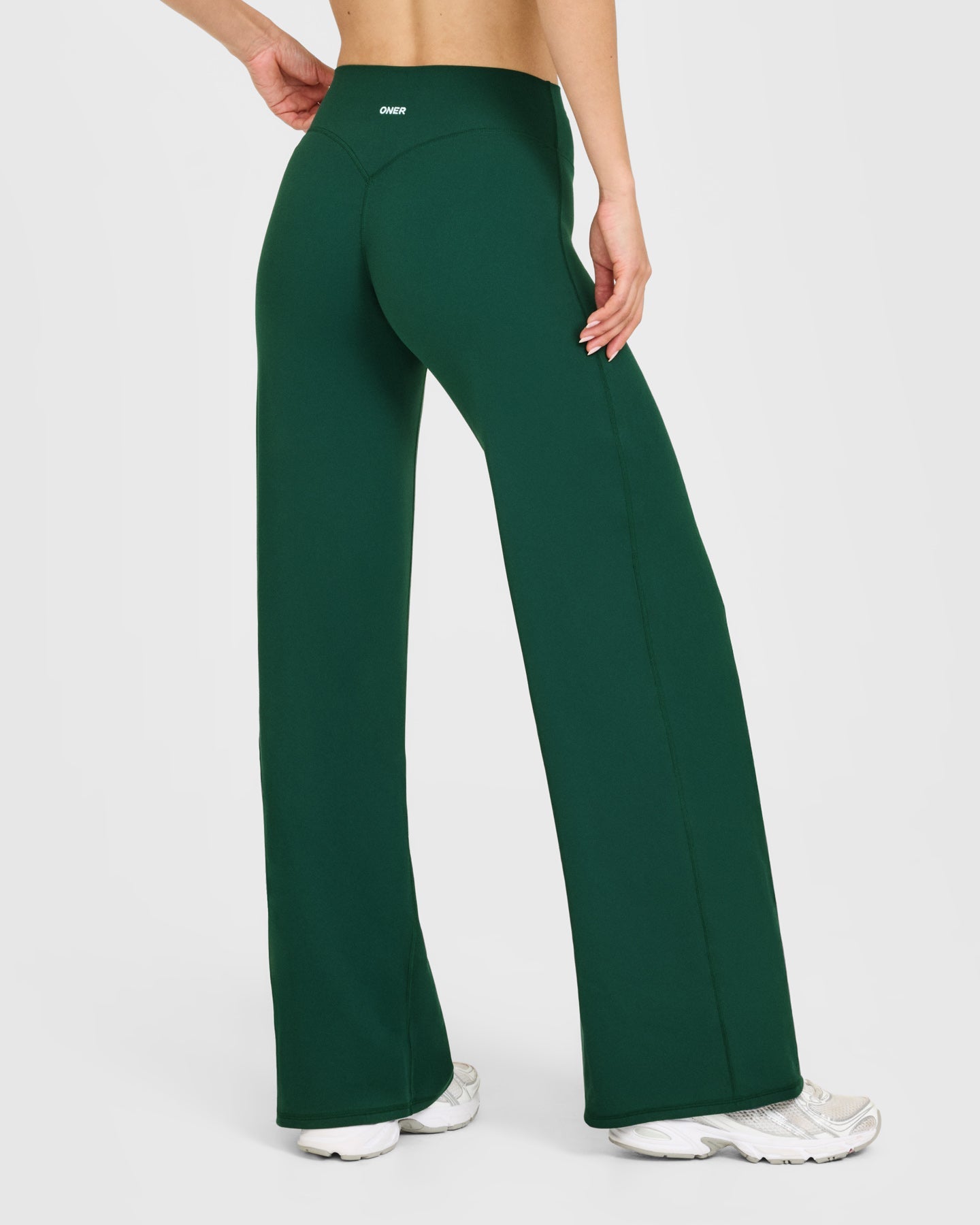 SoftMotion™ Straight Leg Bottoms with White Logo | Dark Racing Green