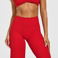 SoftMotion™ Straight Leg Bottoms with White Logo | Light Toasted Red