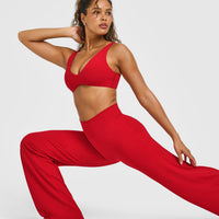 SoftMotion™ Straight Leg Bottoms with White Logo | Light Toasted Red