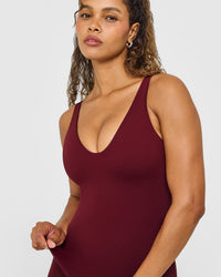 SoftMotion™ Scoop Neck Vest with White Logo | Light Rosewood