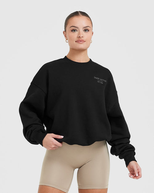 Oner Modal All Day Est 2020 Oversized Sweatshirt | Black