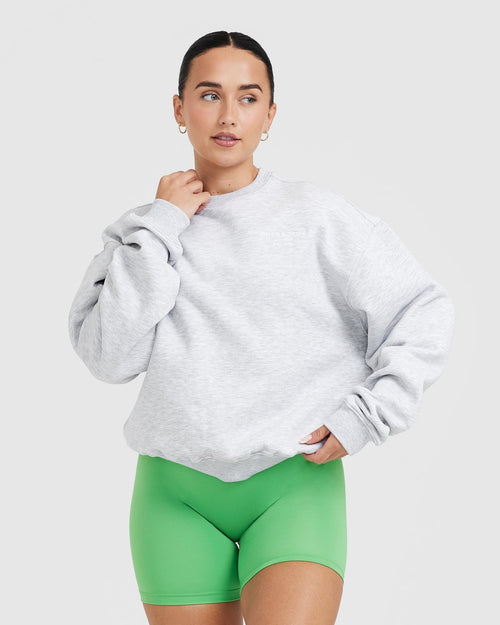 Oner Modal All Day Est 2020 Oversized Sweatshirt | Light Grey Marl
