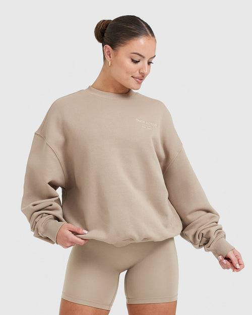 Oner Modal All Day Est 2020 Oversized Sweatshirt | Sandstone