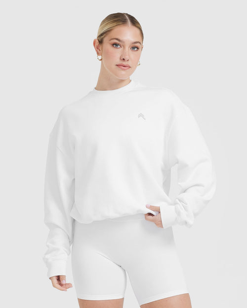 Oner Modal All Day Lightweight Oversized Sweatshirt | White
