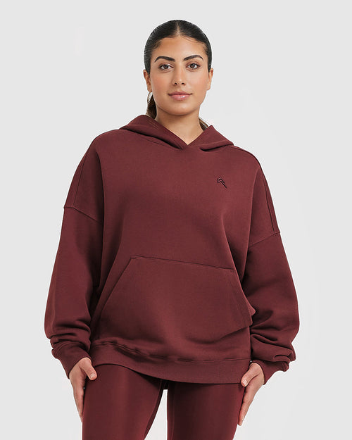 Oner Modal All Day Oversized Hoodie | Mulled Wine