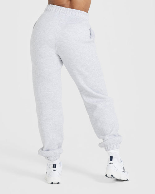 All Day Varsity Oversized Joggers | Light Grey Marl