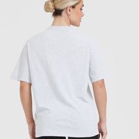 Classic Oversized Lightweight T-Shirt | Light Grey Marl