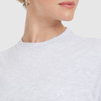 Classic Oversized Lightweight T-Shirt | Light Grey Marl