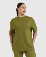 Classic Oversized Lightweight T-Shirt | Olive Green