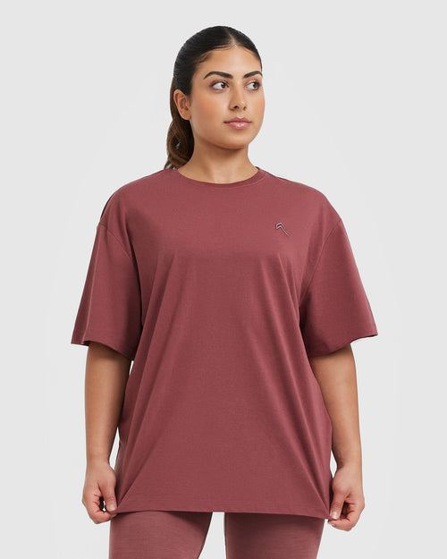 Oner Modal Classic Oversized Lightweight T-Shirt | Berry